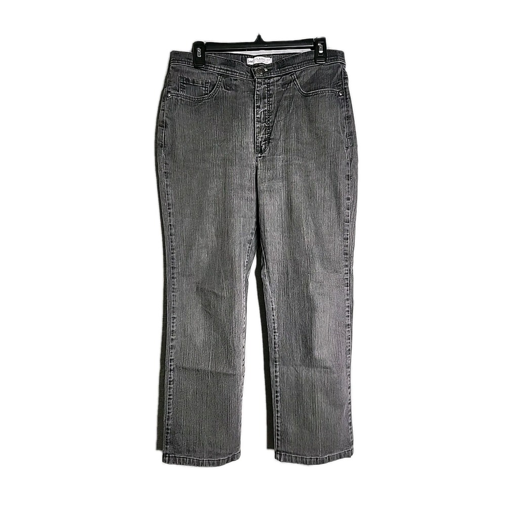 Lee Jeans Classic Fit Straight Leg Women's Size 10 Medium Gray Denim Pants